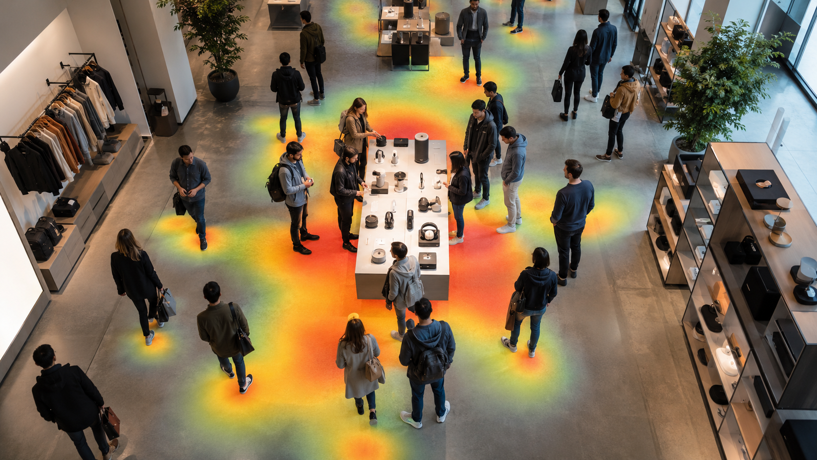 In-store visitor heatmap